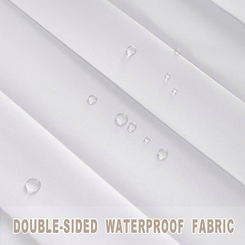 Vatge Pleated Folding Curtains for Doorway - White W52 x L78