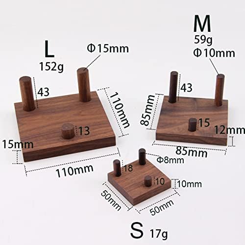 Mineral Display Frame with Wooden Base and Three Peg Easel Stand