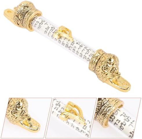 HOMSFOU Metal Mezuzah Scroll Door Blessing Ornament