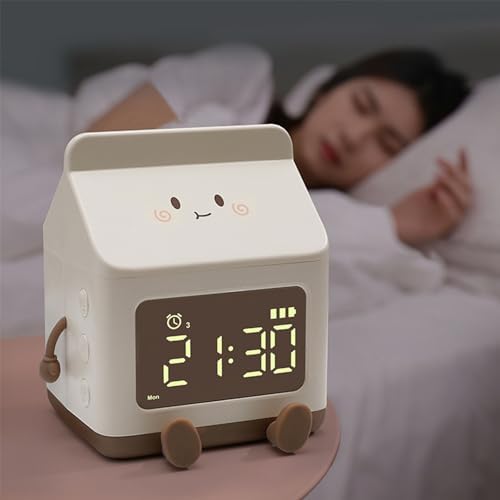 Fun Milk Box Alarm Clock for Kids and Students