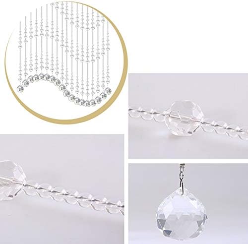 Etlegor Clear Crystal Beaded Curtain Room Divider