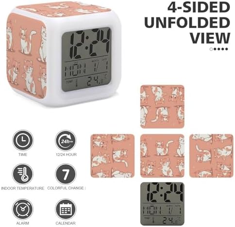 7 Color Changing Alarm Clock with LED Display