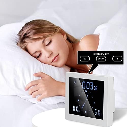 5in Wall Shower Clock Timer Alarm Analog Bathroom Clock with Digital Display