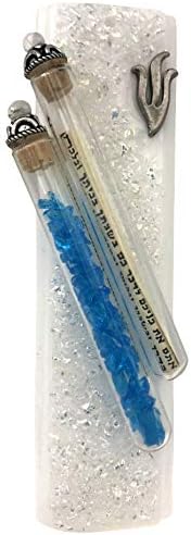 Tamara Baskin Art Glass Wedding Keepsake Mezuzah Ivory