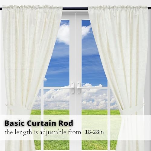 Yafa Home Fashion Heavy Duty Single Curtain Rod with Hardware