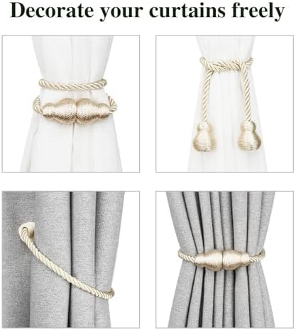 Magnetic Curtain Holders 6 Pack for Window Treatments