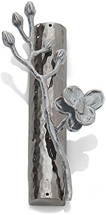 White Orchid Mezuzah Handcrafted Judaica