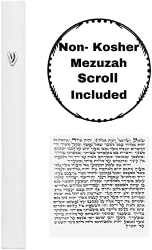 AS Mezuzah Silver Shin Design Aluminum Case