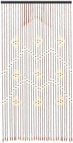 Hopuers Bamboo Beaded Curtain for Doorway 32 Lines