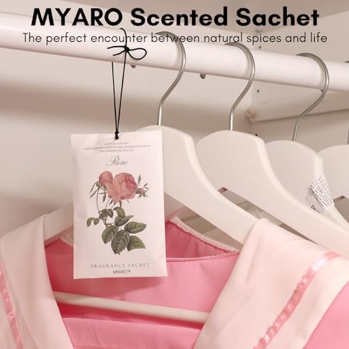 MYARO 12 Rose Scented Sachets for Drawers and Closets