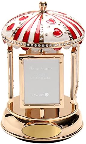 LASODY Musical Eight Rotating Picture Frame with Engraving