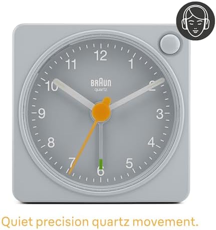 Braun Classic Travel Analogue Alarm Clock with Snooze and Light
