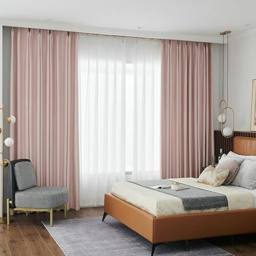 Wycian Kitchen Window Treatments Sheer Curtains 2 Pack Cotton Solid 40W x 96H