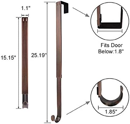Adjustable Metal Wreath Hanger Door Hook