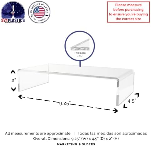 Clear Acrylic Riser Display Stand 9x45 Inch