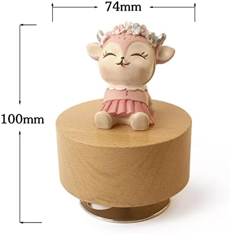 SOFTALK Cute Little Animal Wooden Music Box - You are My Sunshine