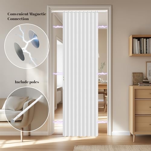 AJAZZ Magnetic Door Curtain Accordion Door Set