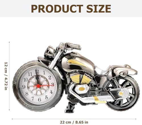 ARTIBETTER Vintage Motorcycle Tabletop Alarm Clock