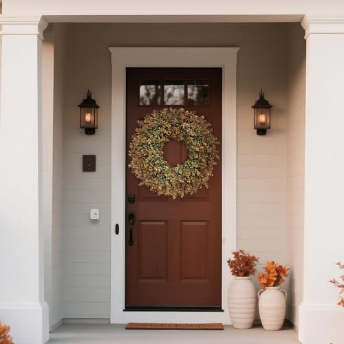 26 Inch Large Fall Wreath for Front Door and Porch