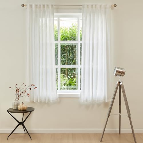 MYSKY HOME French Door Curtains 50x72 2pcs