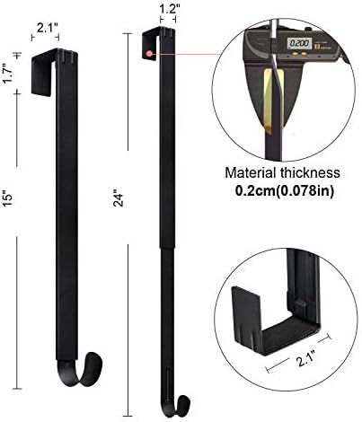 Myfolrena Adjustable Wreath Hanger for Front Door