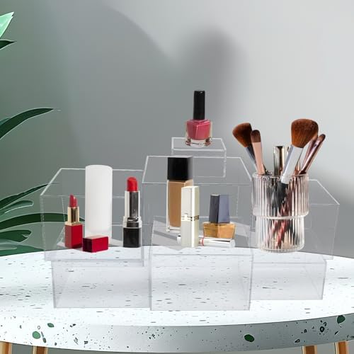 8 Pack Clear Acrylic Risers for Display