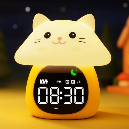 MASHI Mushroom Alarm Clock for Kids