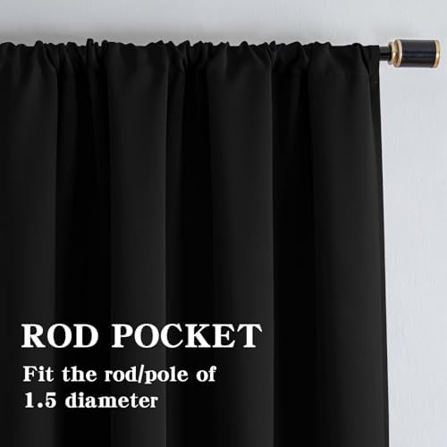 IGEMAEVE Blackout Curtains 96 Inch 2 Panels Set