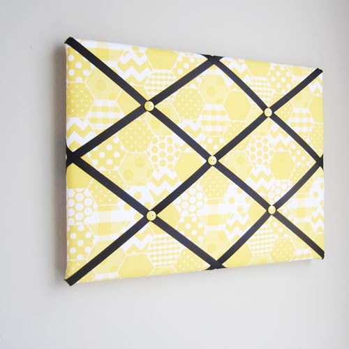 11x14 Yellow And Black Geometric Memory Board Bow Board