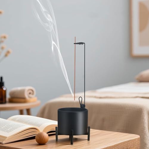 2 Pack Metal Incense Holder with Ash Catcher and Stabilizing Base