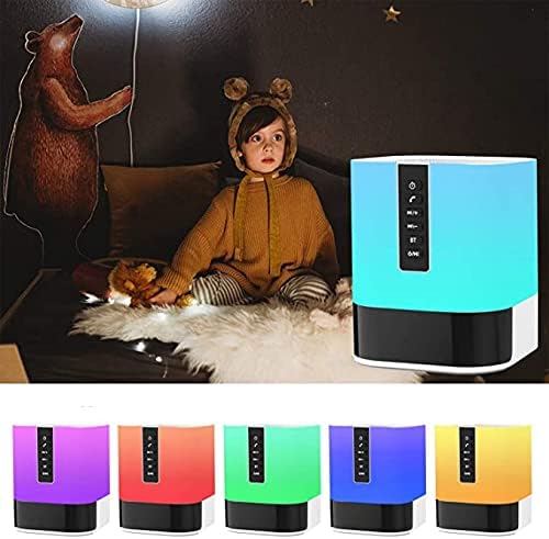 Aisuo Multifunction Bedside Lamp with Bluetooth Speaker and Digital Calendar Alarm Clock
