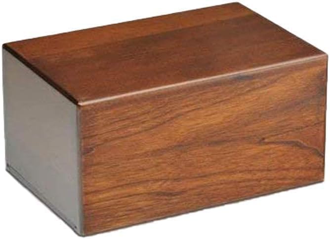 TrendBell Handcrafted Wooden Urn Box for Human and Pet Ashes 7x5 Inch