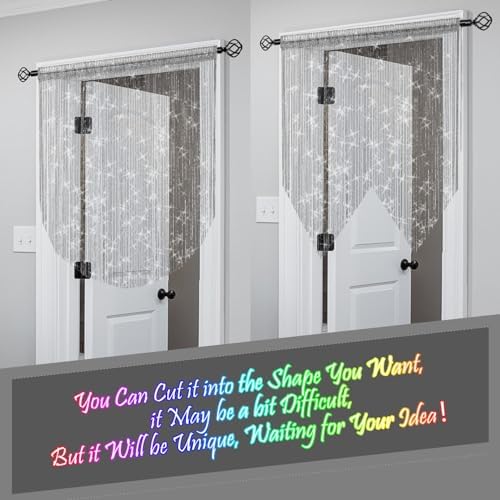 Silver Lurex Beaded Curtain Panel for Doorway Decor