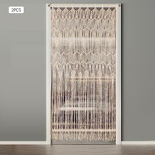 EseMiee 08x2M Beaded Curtain Woven Door Panels