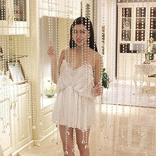 OKUOKA 25 Strands Crystal Bead Curtain for Doorways and Room Dividers