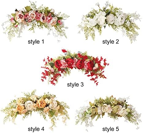 Belupai Artificial Pink Rose Flower Swag for Home Decor