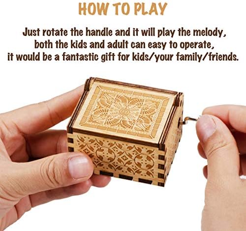 Ukebobo Wooden Music Box - Amazing Grace Melody Gift