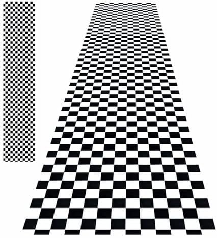 10 ft Checkered Floor Runner Race Car Party Decor