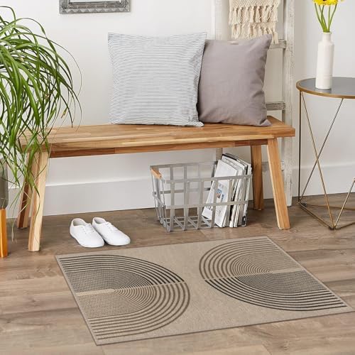 Easy Jute Rainbow Entryway Rug 2x3
