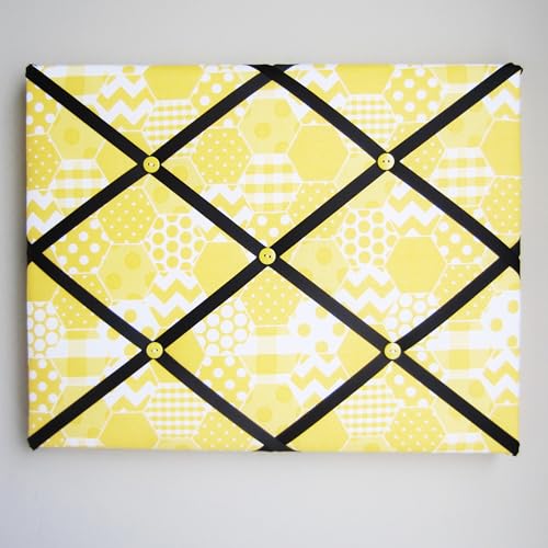 11x14 Yellow And Black Geometric Memory Board Bow Board
