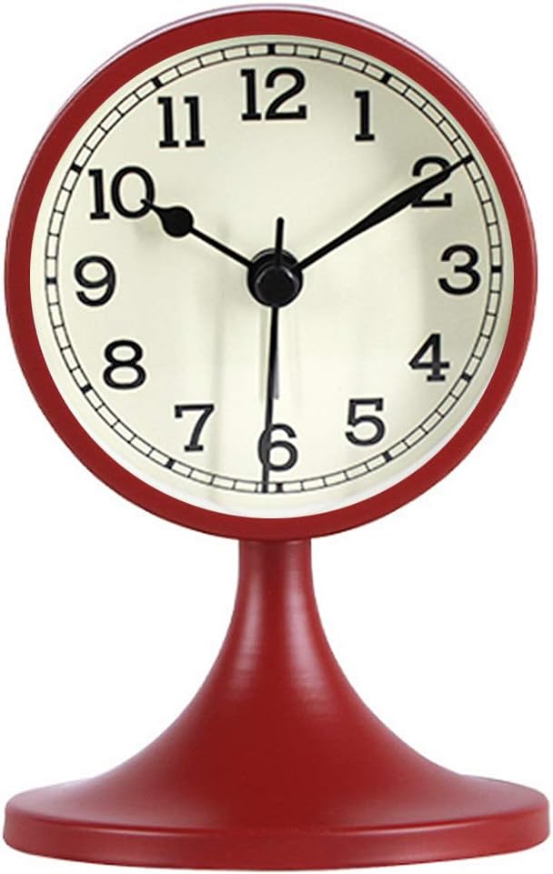 3 Inch Round Alarm Clock with Silent Movement