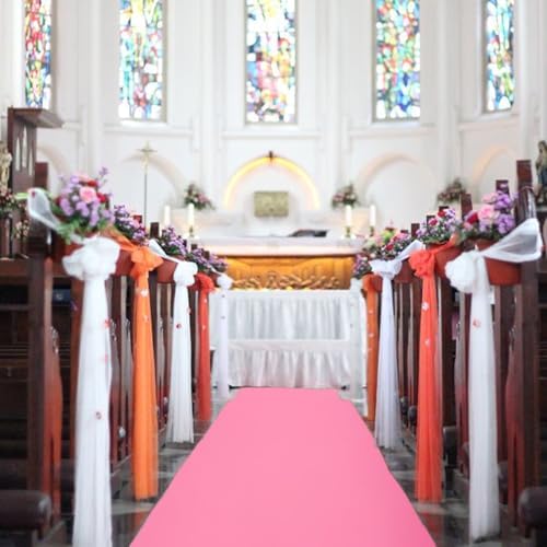 Pink Carpet Runner for Party 160 GSM Felt Runway Rug 3x15 ft