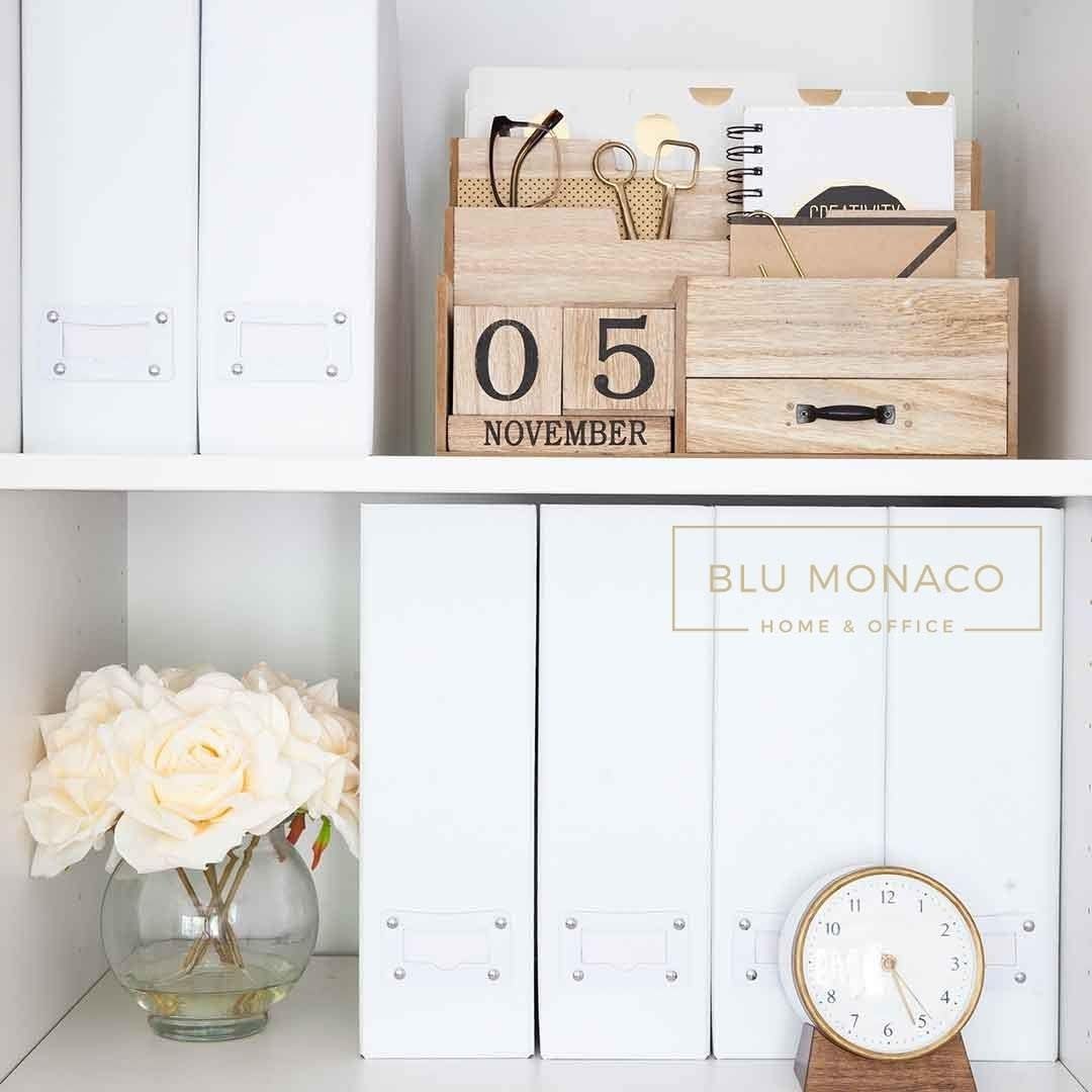 BLU MONACO Set of 6 Foldable White Magazine File Holders