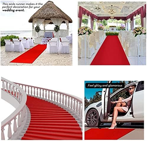 Lesolar Red Carpet Runner 33x33FT Wedding Rug Roll