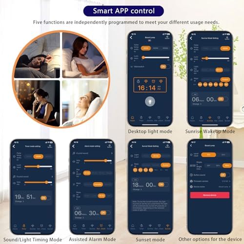 Sunrise Alarm Clock with APP Control and White Noise