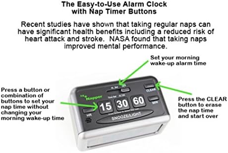 Napper Alarm Clock with Nap Setting and LCD Display