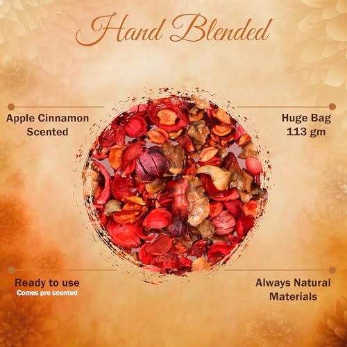 Hosley 24 oz Potpourri Apple Cinnamon Scented Set of 6