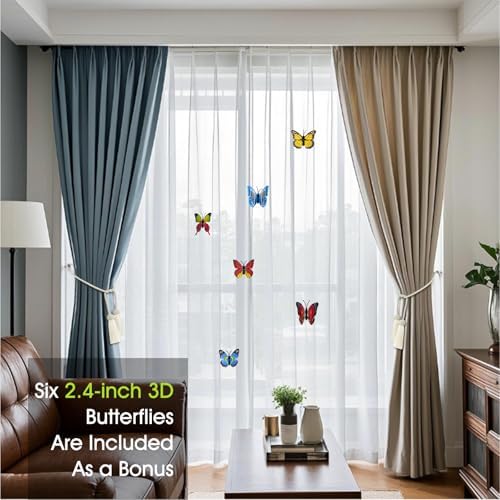 2 Pack Beige Curtain Tassel Tiebacks with Holdbacks