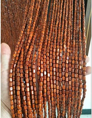 90 Strands Bamboo Wood Beaded Curtain with Rods for Doorways