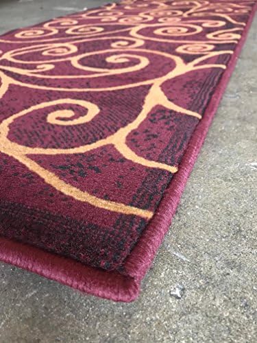 Gallery Modern Abstract Swirl Runner Rug GL23 2x71 Inch